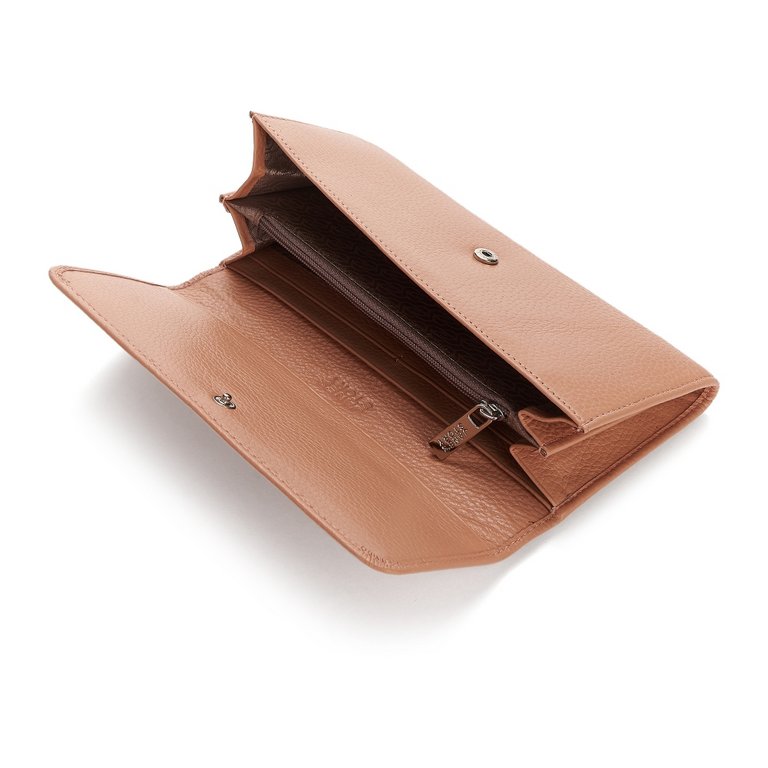 Портмоне Jane's Story женское 19см, нат.кожа, бежевый (таро)