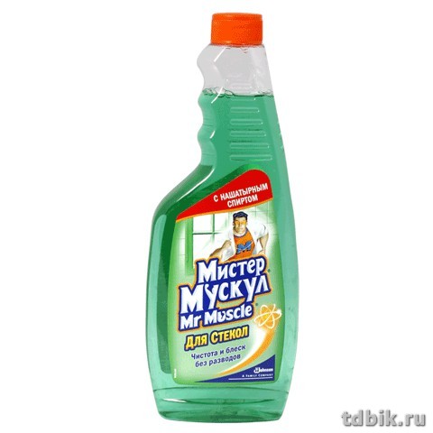 Средство для мытья стекол Мистер Мускул, запасн. блок, 500 мл.