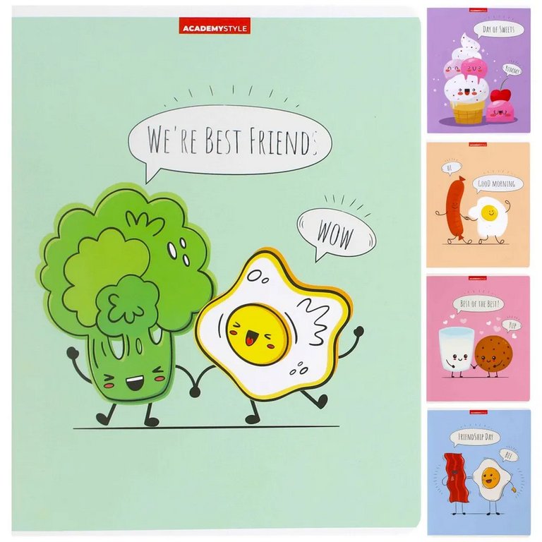 Тетрадь 48 лист кл. А5 на скрепке "Доброе утро"