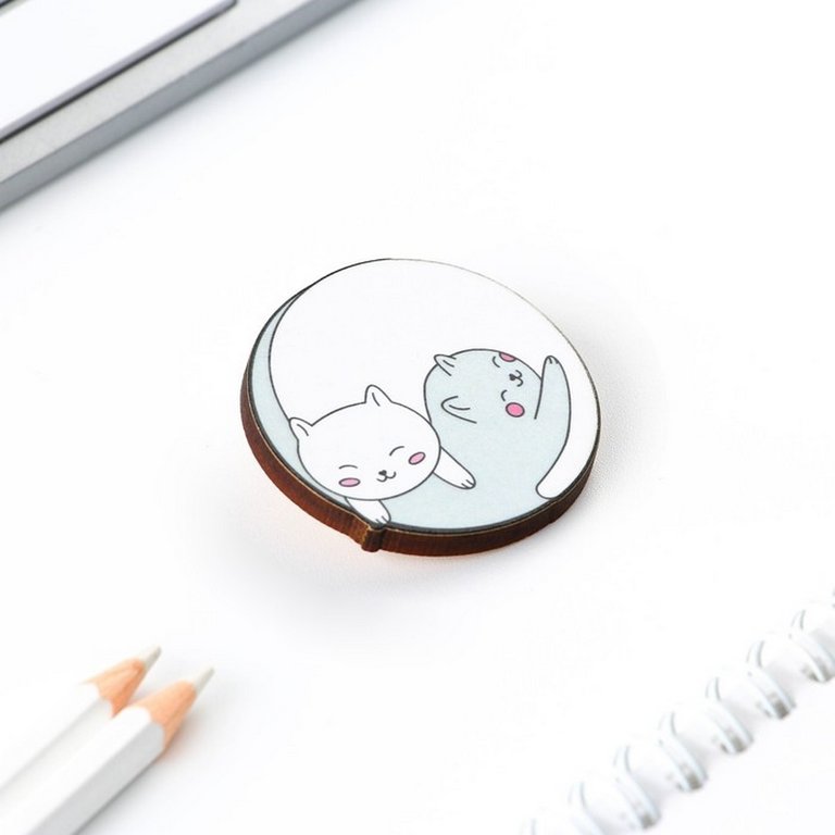 Значок дерево "Талисман на удачу" 3,6х3,5 см с открыткой