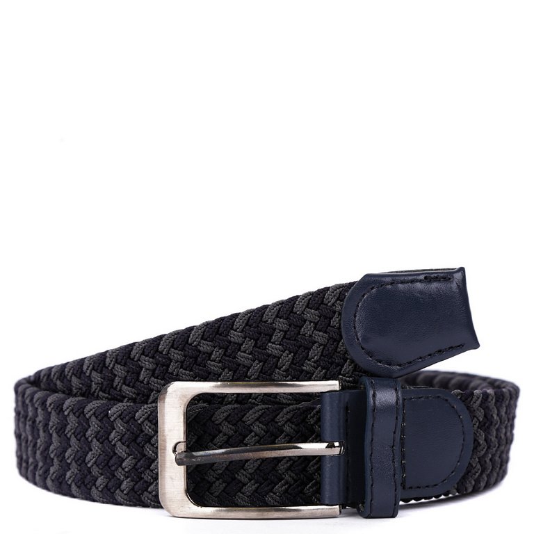 Ремень FABRETTI универсальный, полиэстер размер 125, синий/серый