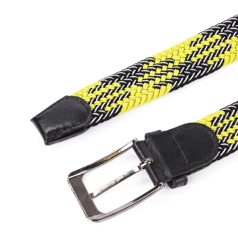 Ремень FABRETTI универсальный, полиэстер размер 125, желтый/чёрный