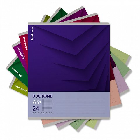 Тетрадь 24 лист кл. А5+ "Duotone Next" ассорти