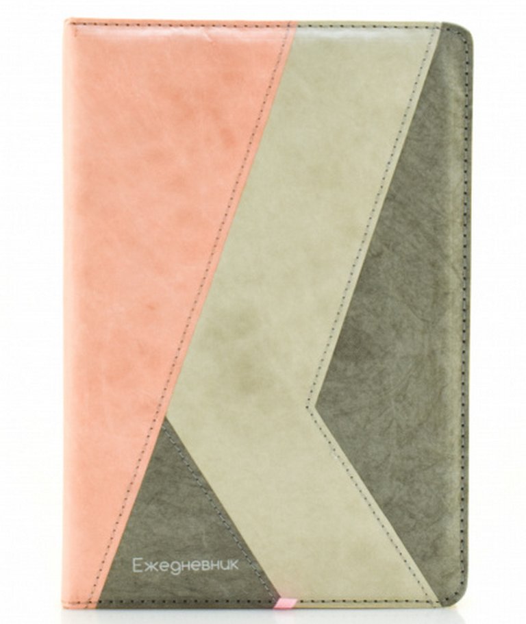 Ежедневник без дат 148*210 мм Collezione "КРАФТ-СТИЛЬ. РОЗОВЫЙ" 136л., кожзам, софт-тач, ляссе