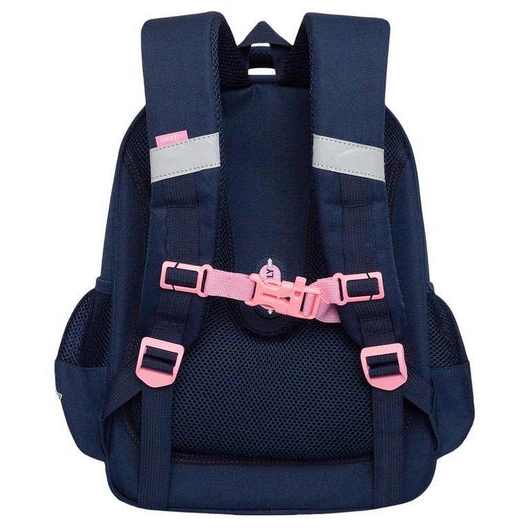 Рюкзак каркасный для девочки Grizzly 28*36*20 см., синий