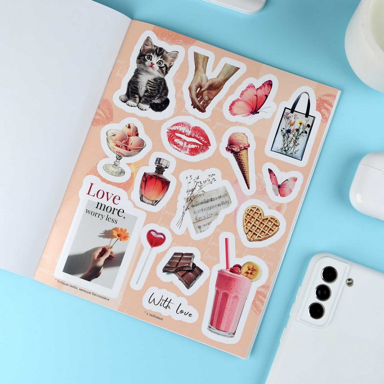 Набор наклеек 130+ шт "Эстетика" 165*205 мм