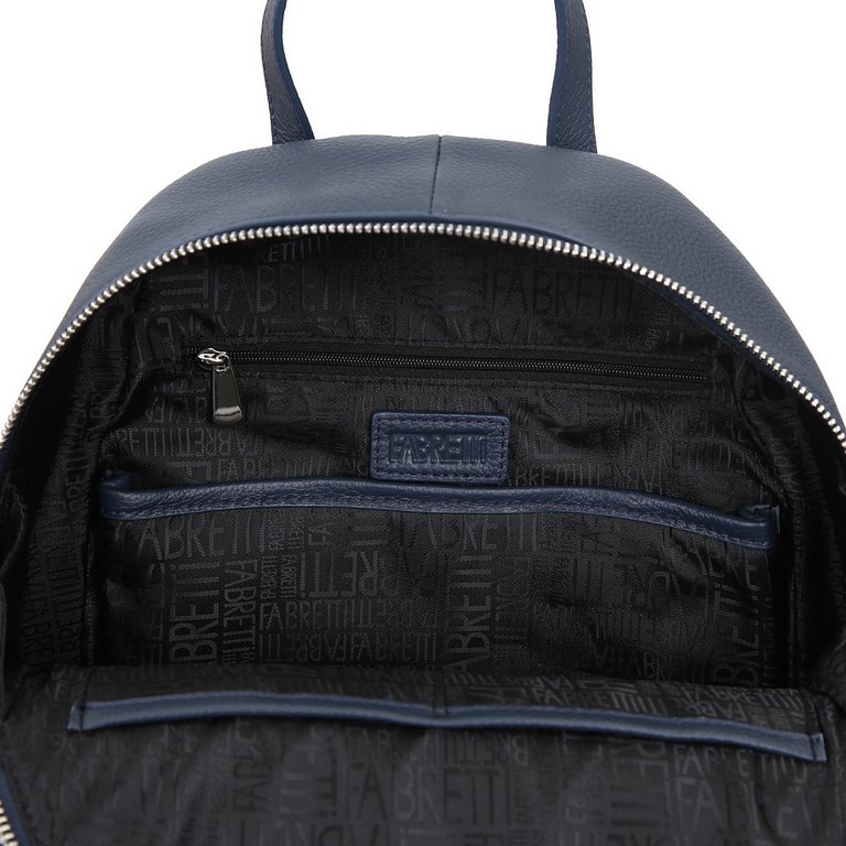 Рюкзак женский FABRETTI 25*33*11см, нат. кожа, синий