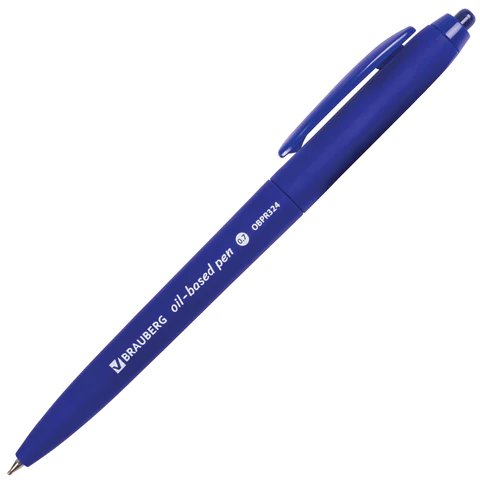 Ручка шариковая авт. BRAUBERG "Sky Blue" 0,7мм синяя (ст. 115мм, линия 0,35мм)