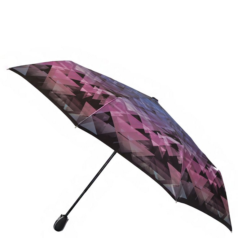 Зонт женский автомат Fabretti, 3 сложения, сатин, черный