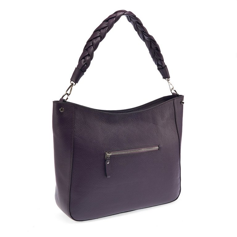 Сумка женская Dr.Koffer 35х26х10см см, нат.кожа фиолетовая