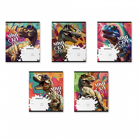 Тетрадь 12 лист кл. А5+ "Dino Art" ErichKrause