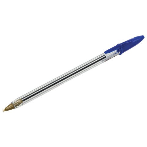 Ручка шариковая  ЭКОНОМ STAFF "Basic BP-04"  1,0мм синяя (стерж.125мм, линия 0,5мм) однораз.