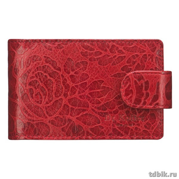 Визитница Dr.Koffer 11*7см на 48 визиток, красный