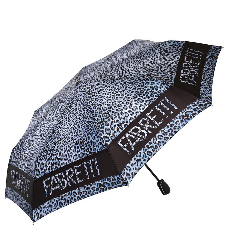 Зонт женский автомат Fabretti, 3 сложения, эпонж, голубой