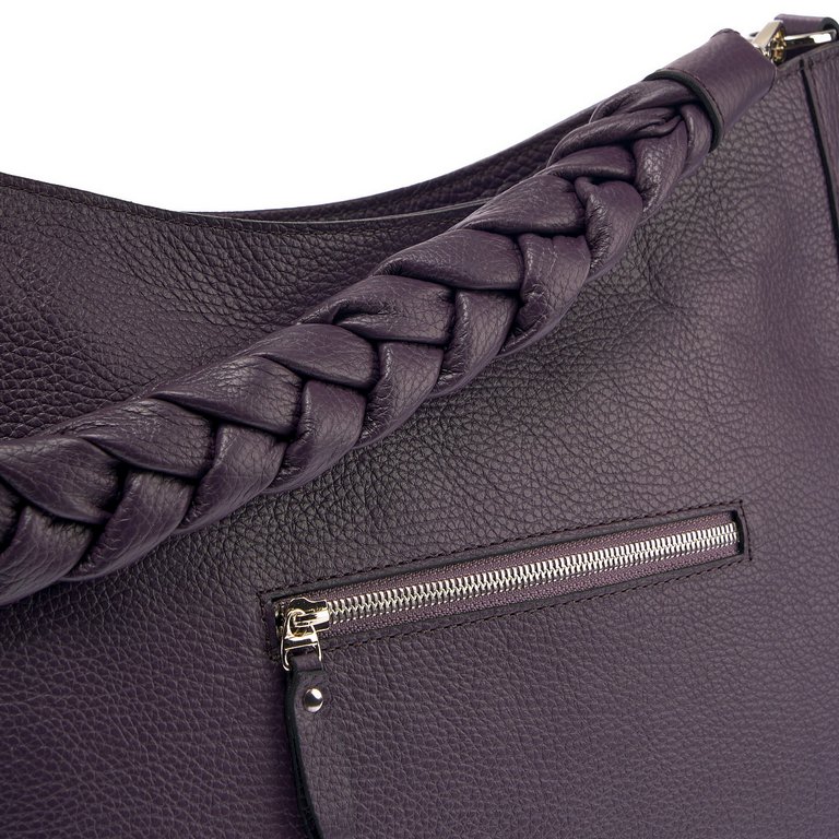 Сумка женская Dr.Koffer 35х26х10см см, нат.кожа фиолетовая