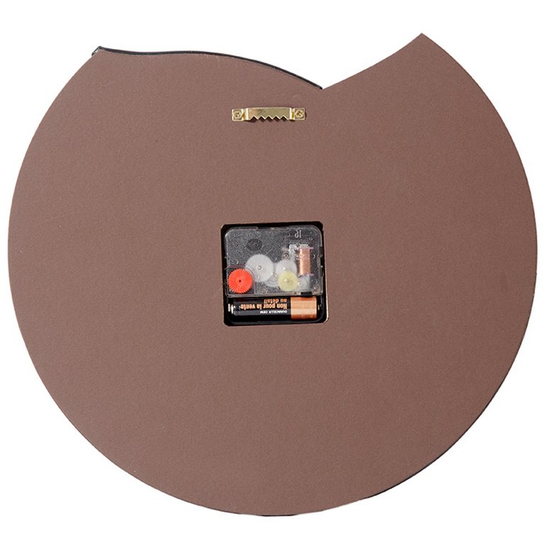 Часы настенные Макей "Deco" нат. кожа 30*29 см, цвет черный