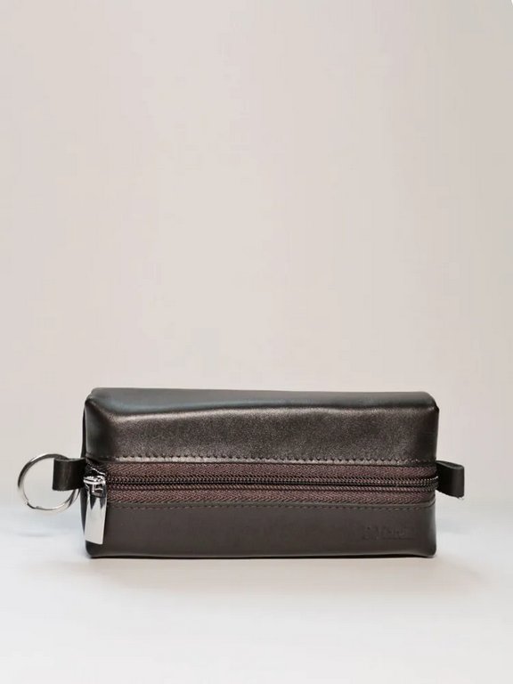 Футляр для ключей  D.Morelli "Black" из нат.кожи, на молнии