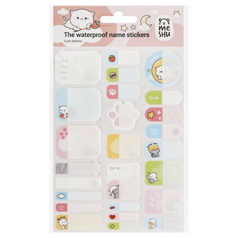 Наклейки для маркировки "Cute kittens" 11,5*20 см MESHU