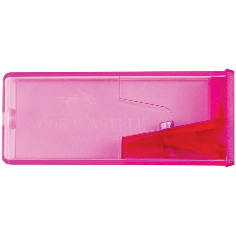 Точилка с контейнером Faber-Castell неоновые цвета, ассорти