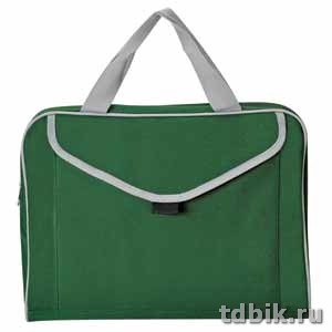 Конференц-сумка "Mail", полиэстр, цвет зеленый (35*30*8см)