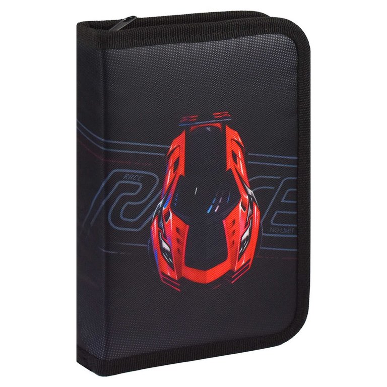 Пенал 1 отд. 1 откид. планка для мальчика Феникс+ "Суперкар" 13.3x20x3.5 см, ткань