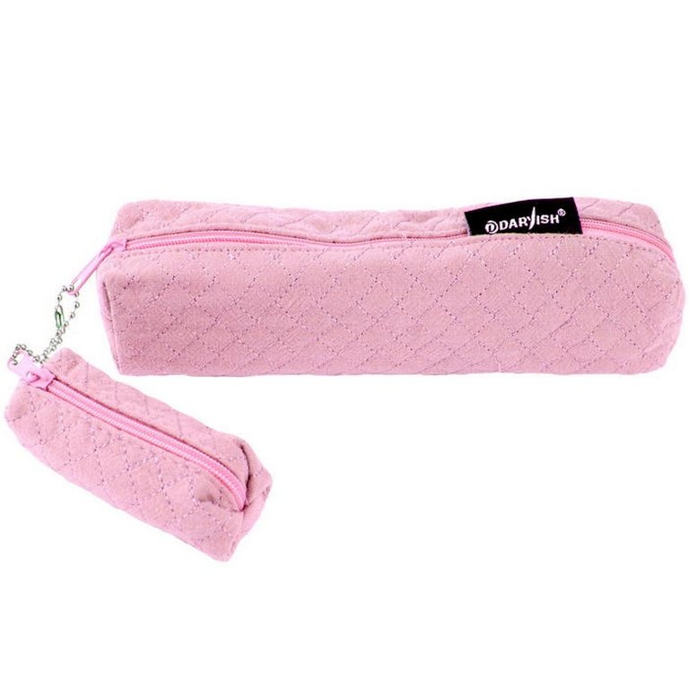 Пенал  для девочки "Стеганый +кошелек" (ассорти)