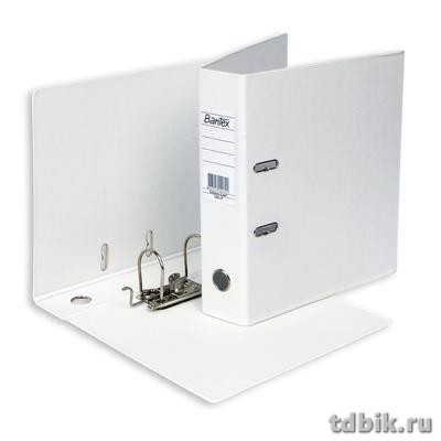 Папка-регистратор А4 70мм Bantex пл. карман на торце, в пленке ПВХ белая
