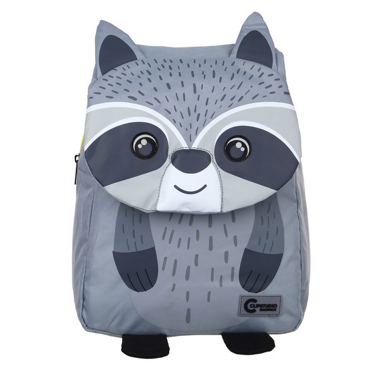 Рюкзак детский "Енот" 34х27х11см, 1 отделение на молнии, клапан на липучке