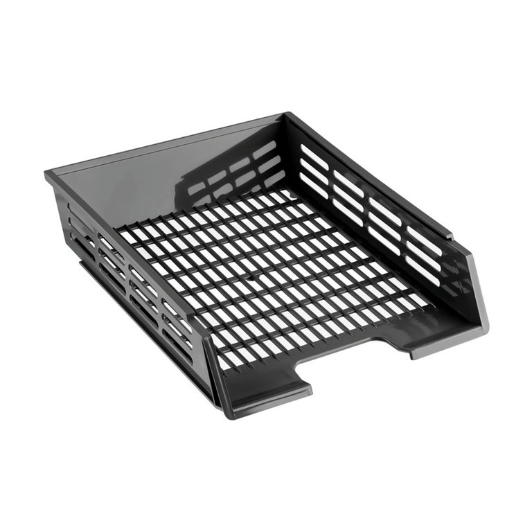 Лоток горизонтальный Стамм XXL с пазами чёрный