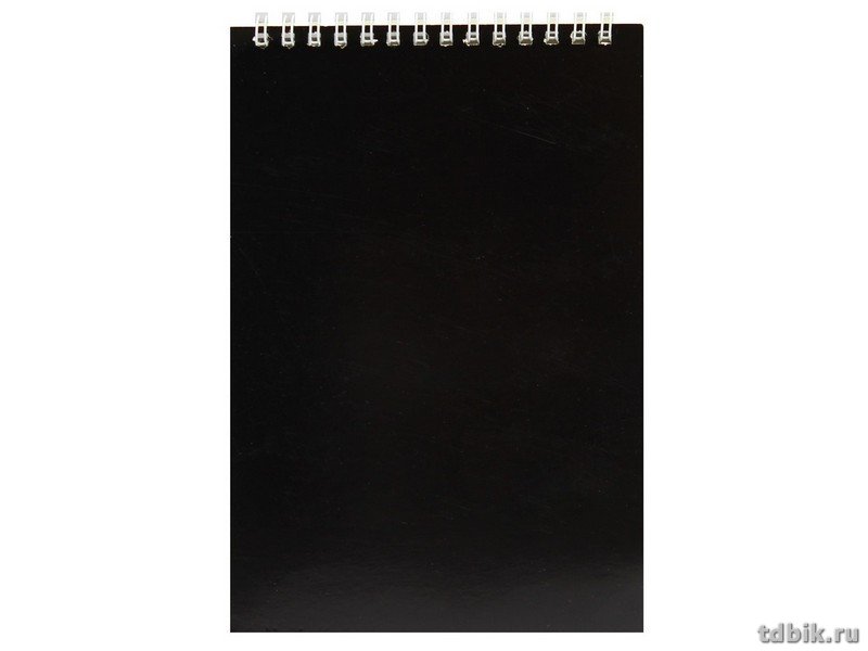 Блокнот А6  40л., 105*148 мм, на гребне, черный