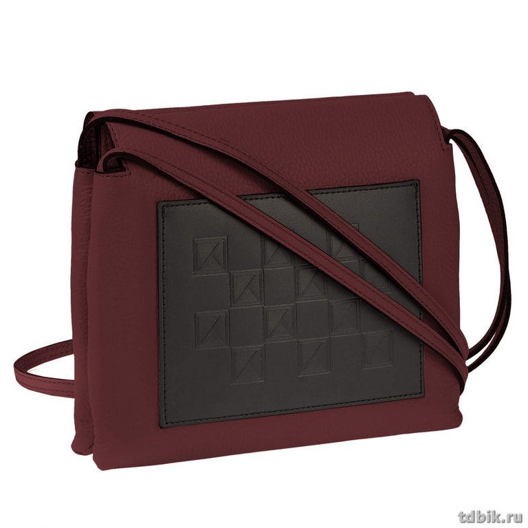 Сумка женская Dr.Koffer 23х19х5см см, нат.кожа, бордо