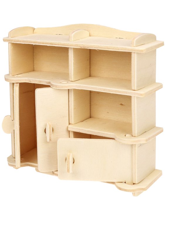 Сборная модель из дерева   60 дет. "МЕБЕЛЬ. ГОСТИНАЯ" 10х7,6х12,5 см