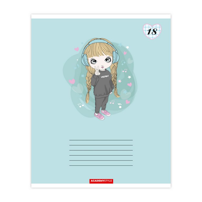 Тетрадь 18 лист кл. А5 на скрепке"Я самая"