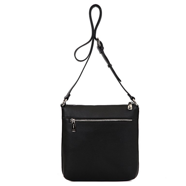 Сумка женская FABRETTI 26*8*25см, нат. кожа, черный