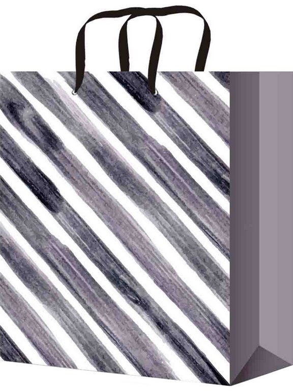 Пакет бумажный 26*32см ламинированный "Чёрные линии"