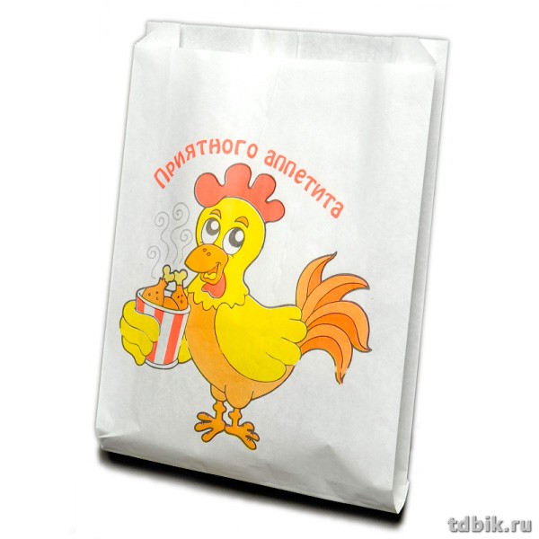 Пакет для продуктов-гриль ламинированный 30*19*60см (с печатью)