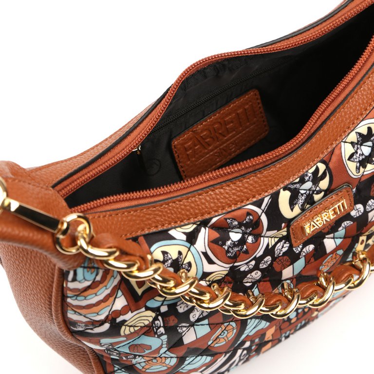 Сумка женская FABRETTI 29х21х8 см, искусст. кожа, бежевый