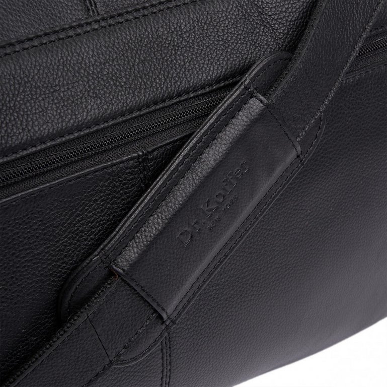 Сумка дорожная Dr.Koffer 50х28х22см нат. кожа, черная