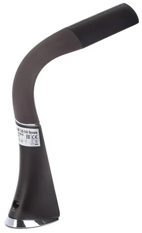 Светильник наст. Uniel 5W/3000-5000K-Dimmer-USB (часы, календарь, термометр) коричневый под кожу