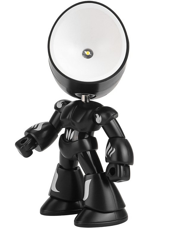 Светильник "Механический воин" 10*6 см, пластик, черный  (батарейки в комплекте)