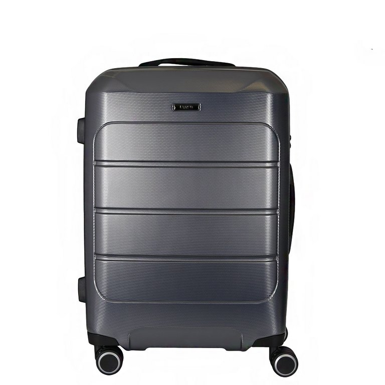 Чемодан 4-х колесный FABRETTI 100% поликарбонат, 66*43*27 см, серый