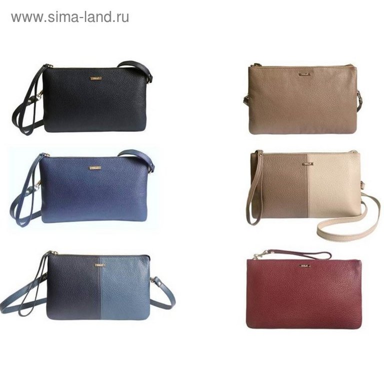 Сумка женская-клатч  D.Morelli , нат. кожа, фл.синий