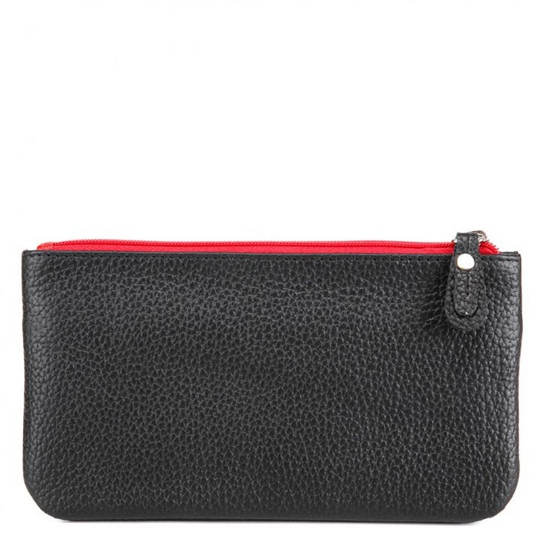 Портмоне D.Morelli женское "Бриенна" среднее, нат. кожа, черное