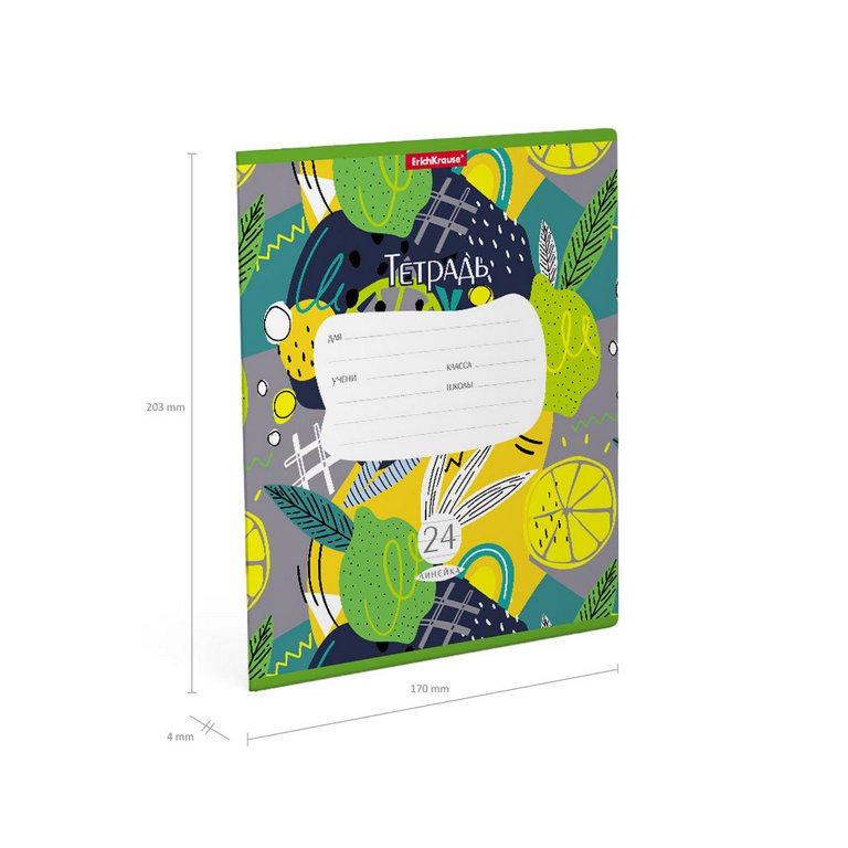 Тетрадь 24 лист кл. А5  "Lime"