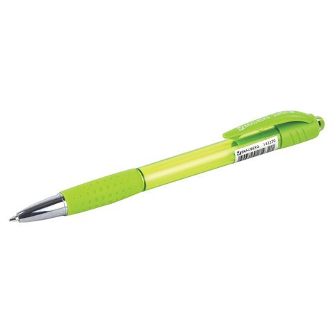 Ручка шариковая авт. BRAUBERG "Super" с резин. упором 0,7мм синяя (ст. 107мм, линия 0,35мм)