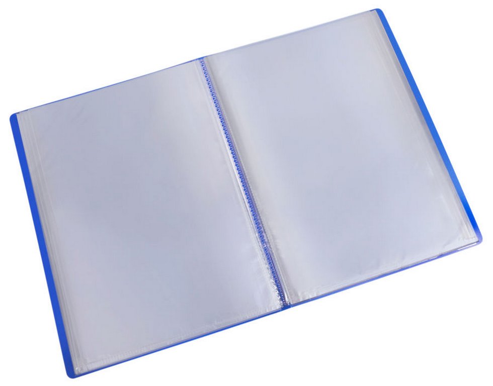 Папка А4 20 прозр.вклад. пластик 0,50 мм Buro синяя