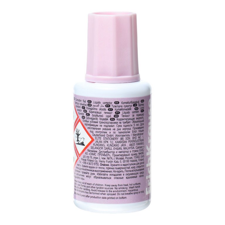 Коррект. жидкость ErichKrause Pastel Bloom (20мл) с кисточкой, быстросохнущая  (мет.шарик)