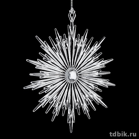 Украшение елочное из пластика "Снежинка-льдинка", 13,5 см.