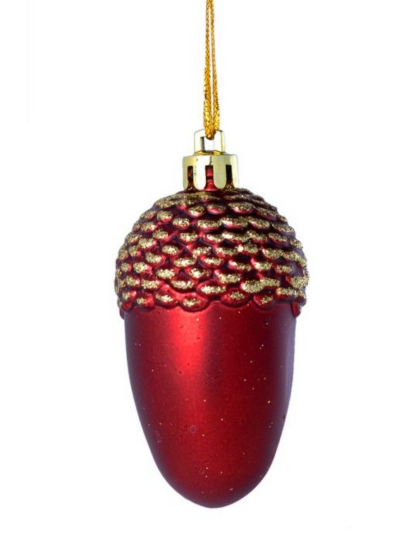 Набор украшений из пластика "Три Орешка" 3 шт/уп золото/красный