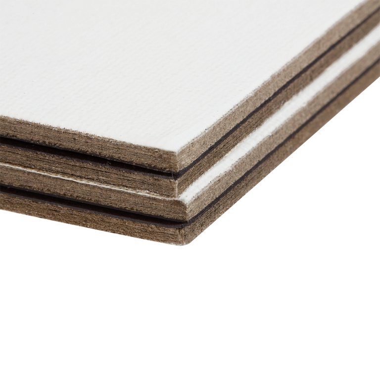 Холст грунтованный на магните 7,5*7,5 см мелкое зерно 4 шт/уп  (100% хлопок, 280 г/м) Гамма "Студия"